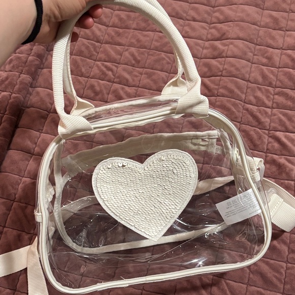Transparent Heart-Embellished Women\'s girls bag main image 4